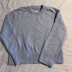Abercrombie & Fitch Oversized Light Gray Crewneck Sweater
